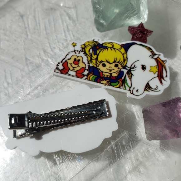 🌈 Homemade Rainbow Brite hairclips - Picture 9 of 10